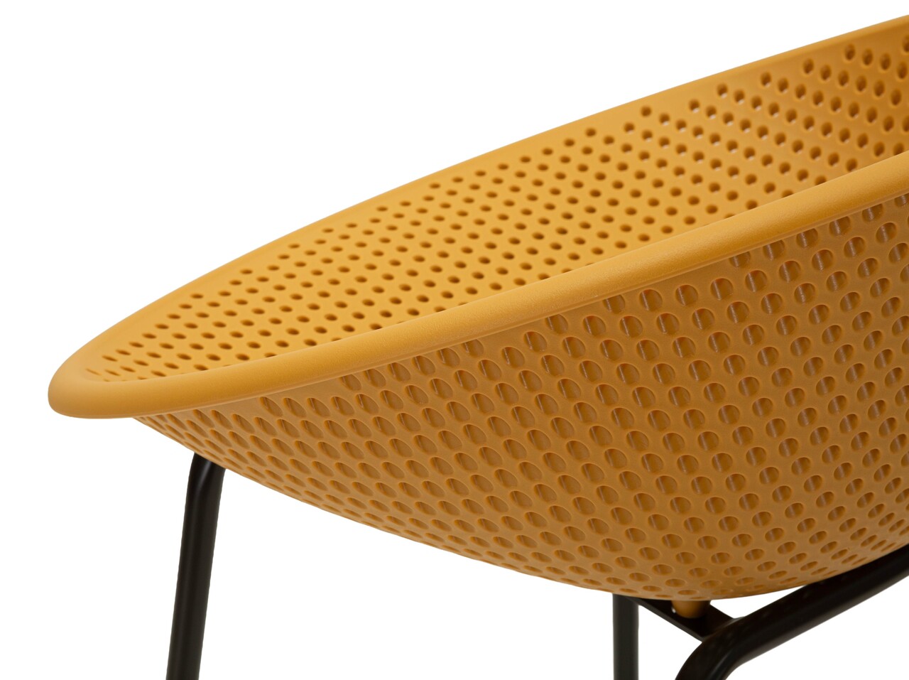 Set 2 scaune de bar, Mauro Ferretti, Ibiza, 50x50x98 cm, utilizare interior / exterior,  plastic/metal, mustar/negru - view 8