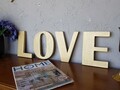 Decoratiune de perete, Gold Love, 45x2x25 cm, Placaj , Auriu