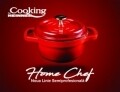 Cratita + capac Home Chef, Heinner, 1.2 l, aluminiu turnat, negru/rosu