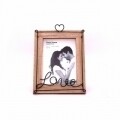 Rama foto Wire Love, Bedora, 17.5 x 24.5 cm, MDF/metal, natur/negru