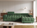 Coltar extensibil dreapta 3 locuri ELTAP, RT-35AMO, Felro, 285x181x93 cm, lemn/poliester, verde inchis