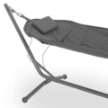 Hamac cu suport metalic, Galdo, L.305 l.105 cm, otel/poliester, gri