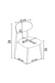 Set scaune 4 piese, Charlotte, Vina, Cappuccino / Chrome