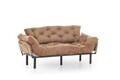 Canapea extensibila cu 3 locuri, Futon, 859FTN2868, Metal, Maro deschis