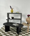 Masuta de cafea, Rotexa, Leo Large, 110x42x60 cm, MDF , Negru