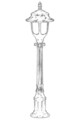 Lampadar de exterior, Avonni, 685AVN1196, Plastic ABS, Negru