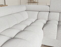 Coltar extensibil stanga 3 locuri ELTAP, LT-01ROY, Fectory, 346x205x93 cm, lemn/poliester, alb