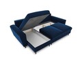 Coltar extensibil reversibil 4 locuri, Moghan, Micadoni Home, BL, 241x145x88 cm, catifea, albastru regal