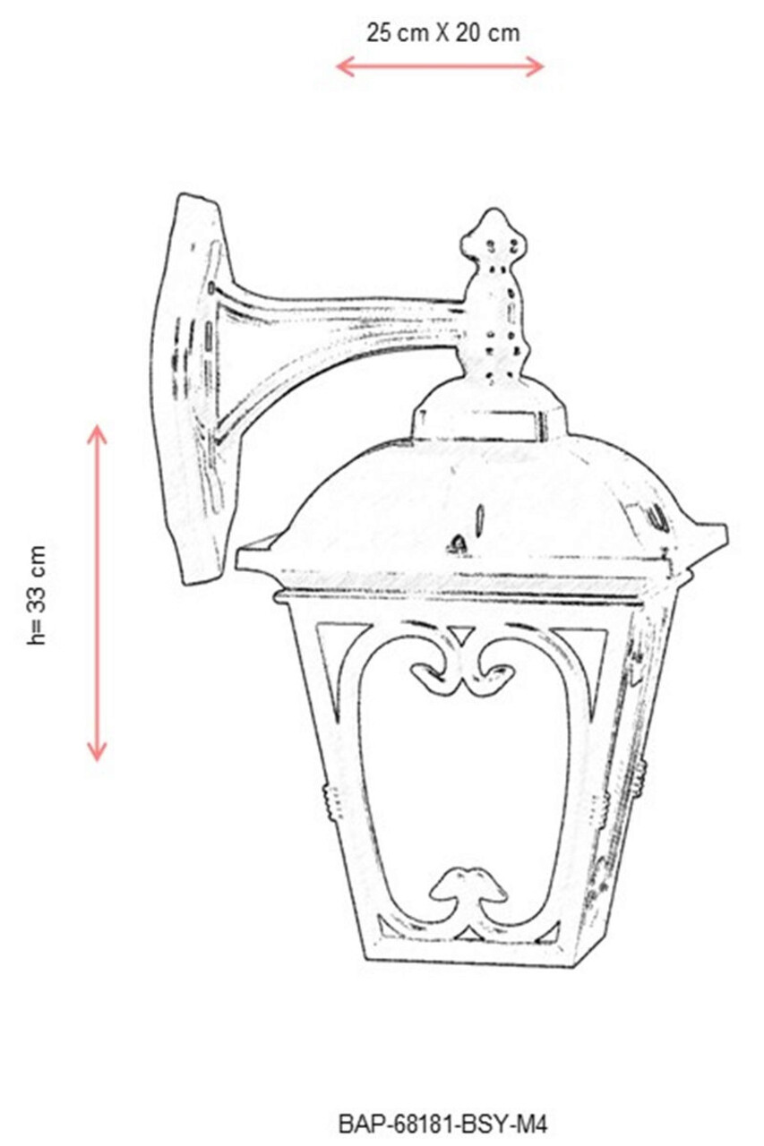 Lampa de exterior, Avonni, 685AVN1201, Plastic ABS, Negru