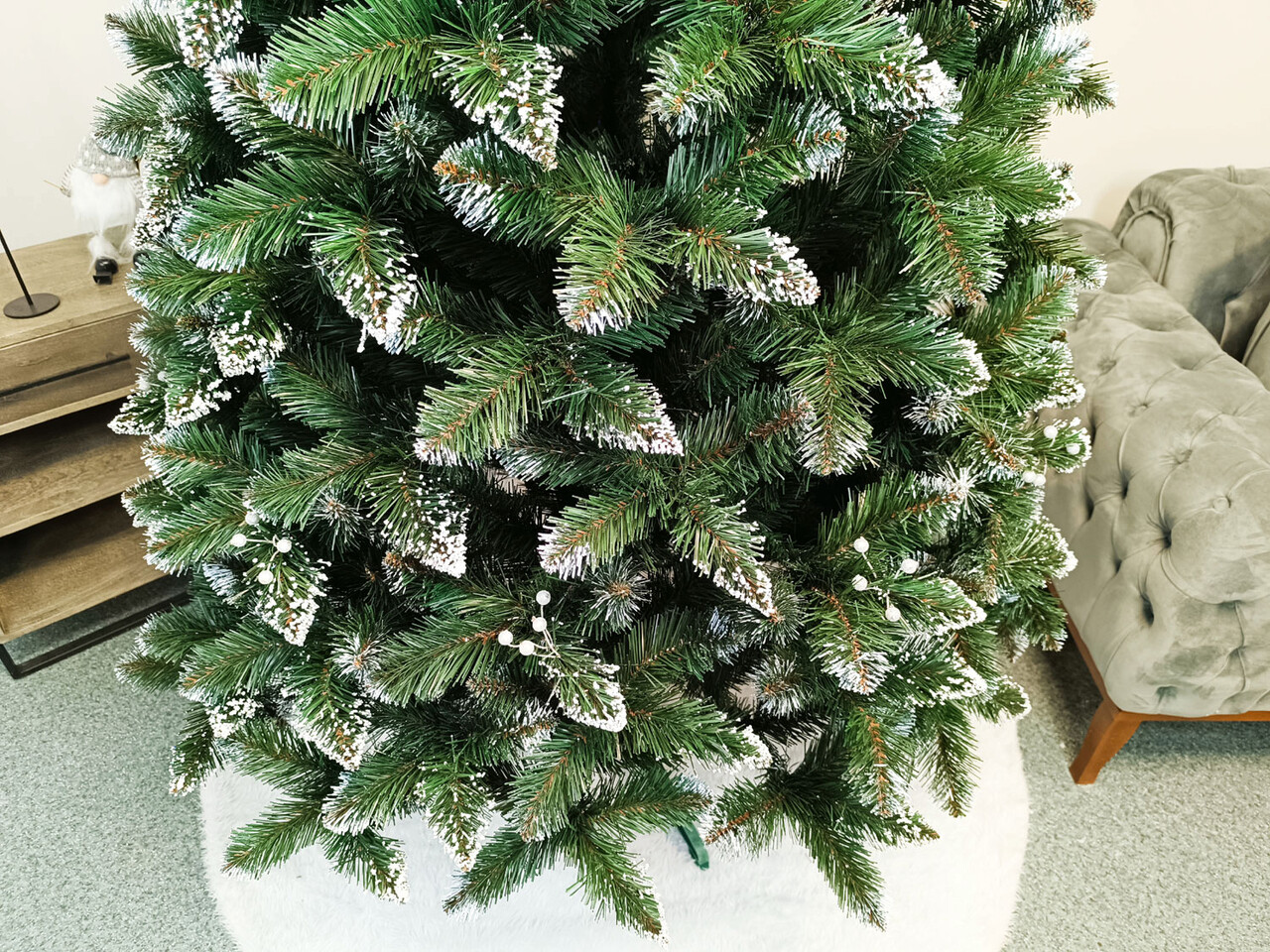 Brad artificial Christmas Deluxe by Sersimo, Crystal nins cu merisoare, 2D, 250cm - imagine 12