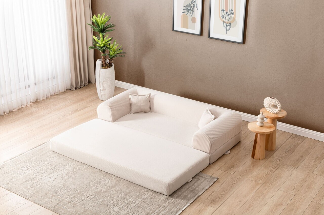 Canapea extensibila 3 locuri, Atelier del Sofa, 118FVL1301, Tesatura plus reiata, Crem - view 5