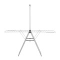 Uscator de rufe cu suport umerase, Brabantia, Hangon Metallic, 25 m capacitate de uscare, otel, gri metalizat