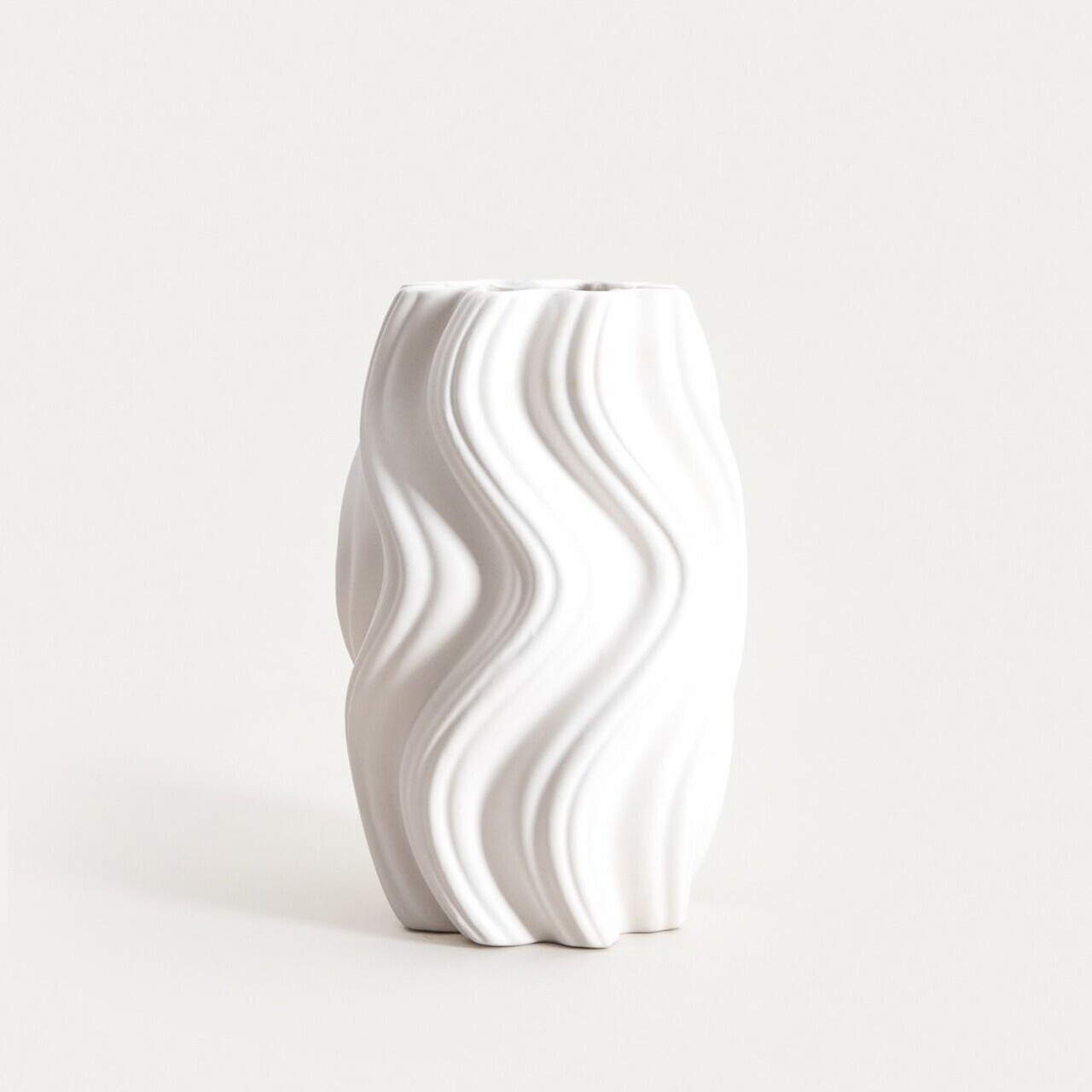 Vaza Salana, Homla, 16x15x26 cm, ceramica, alb - view 4