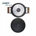Cratita cu capac, Cooking by Heinner, 4.5 l, aluminiu turnat, negru