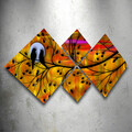 Set 4 tablouri decorative, 4MDF21764481286, MDF, Imprimat UV, Multicolor