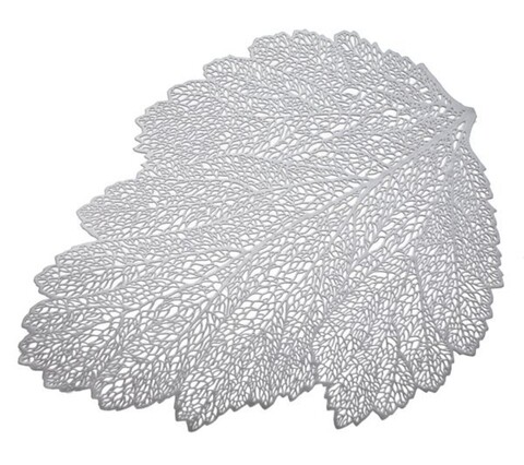Suport farfurie glamour, ambition, 36x47 cm, pvc, argintiu