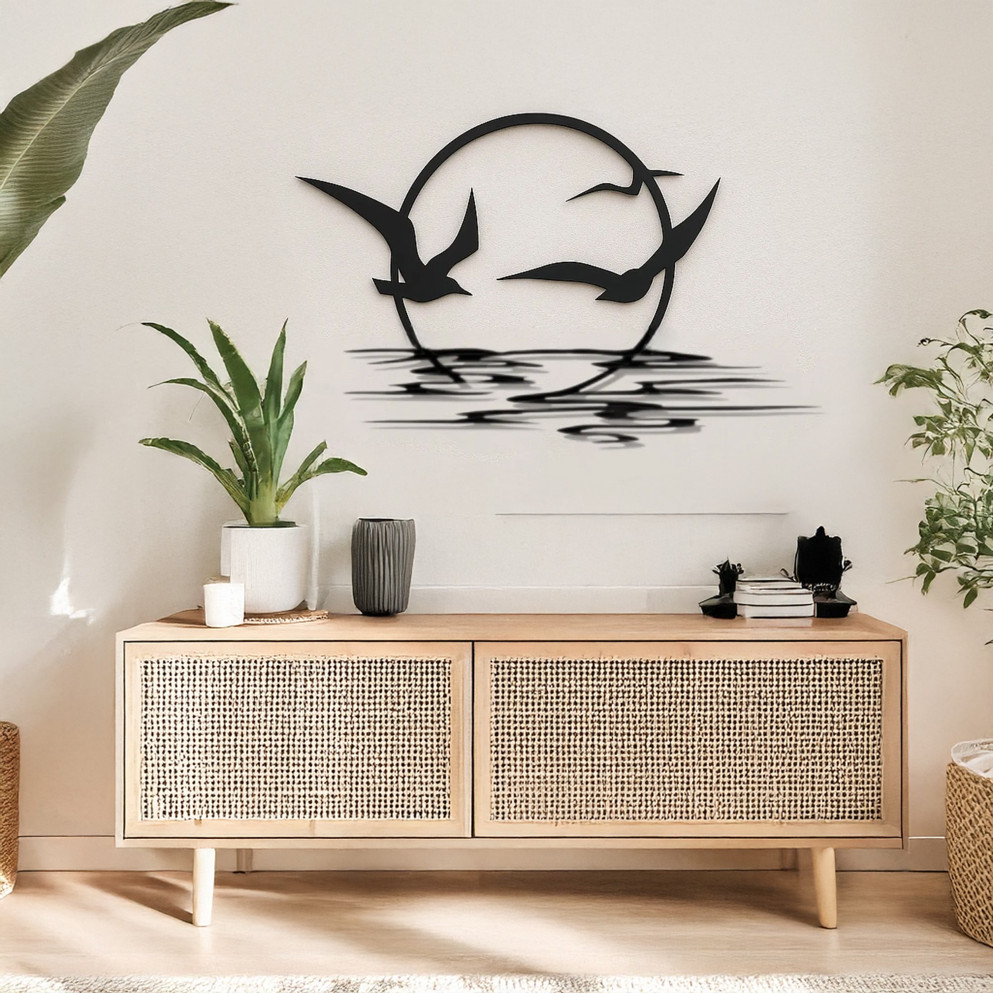 Decoratiune de perete, DCV-1047-MT, Dimensiune: 60 x 40 cm, Negru