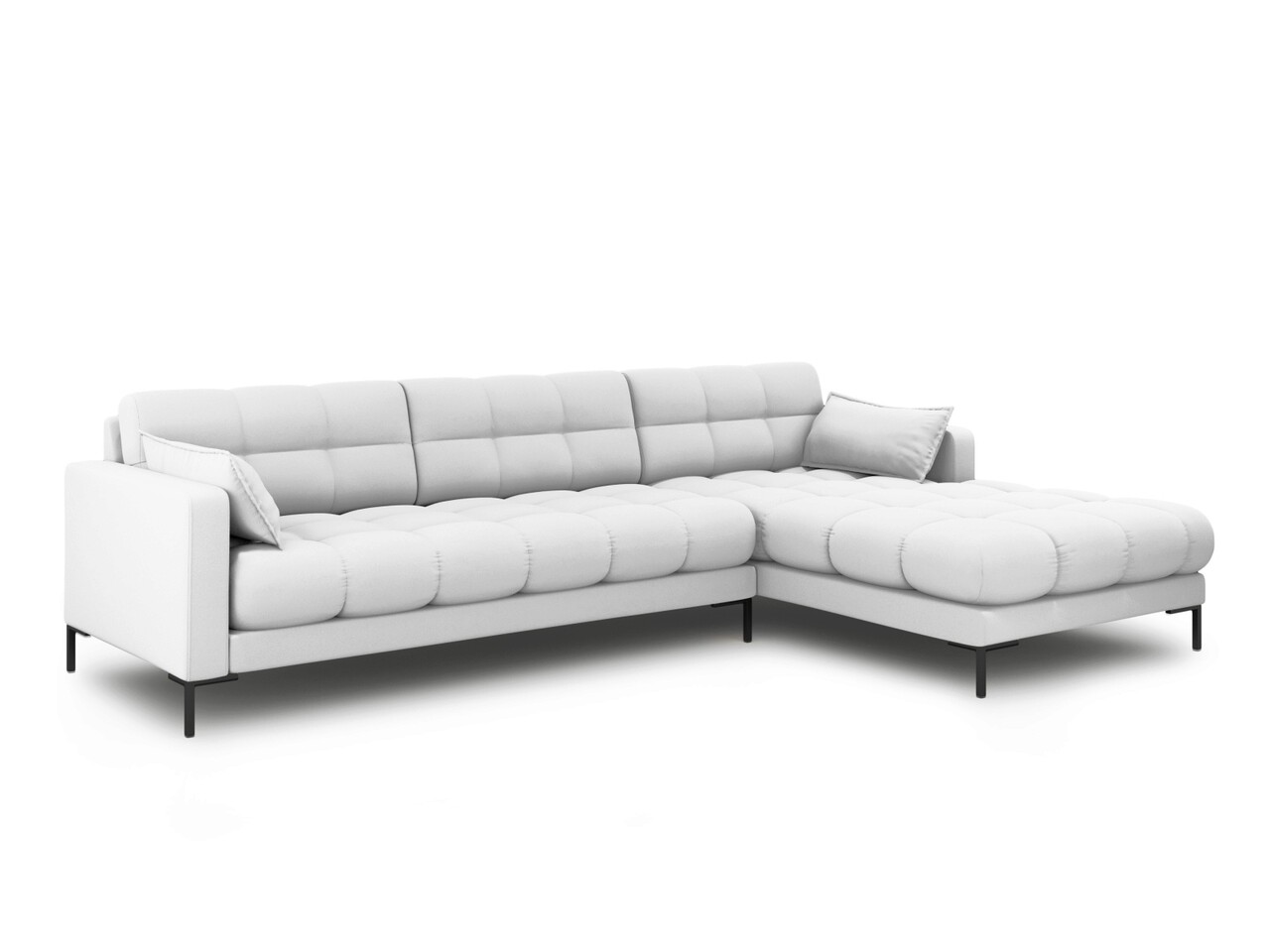 Coltar dreapta 5 locuri, Mamaia, Micadoni Home, BL, 293x185x75 cm, tesatura tip twill, gri deschis - 1 | YEO