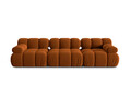 Canapea modulara 3 locuri, Bellis-51, Micadoni Home, 282x94x70 cm, catifea, teracota