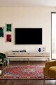 Comoda TV, Hanah Home, Ilay, 180x41x30 cm, White / Travertine / Gold