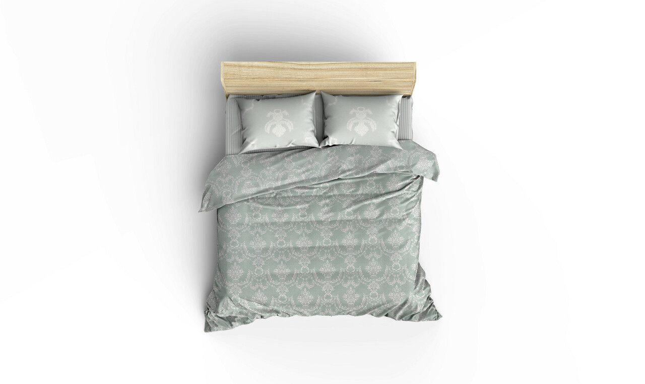 Set cuvertura pique Single, Pure - Water Green v2, EnLora Home, Bumbac - 1 | YEO