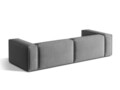 Canapea 5 locuri, Nuria-88, Micadoni Home, 290x110x72 cm, catifea, gri