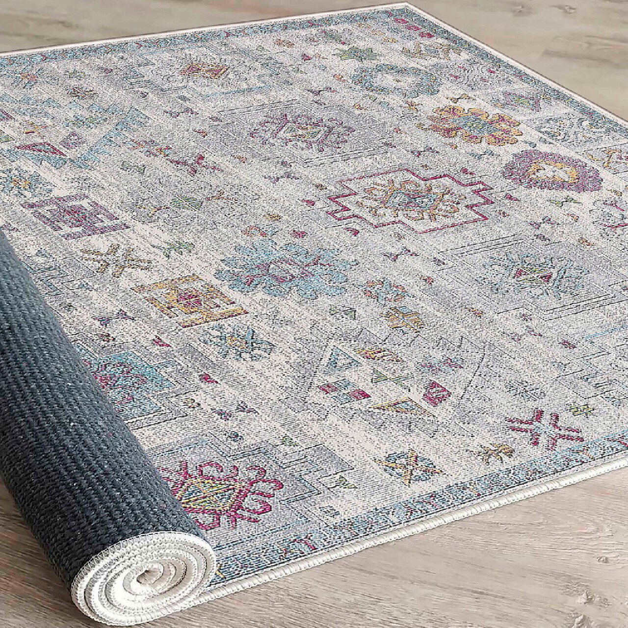 Covor, Woosonıl107, 140x220 cm, Multicolor — imaginea 5
