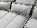 Coltar extensibil stanga 4 locuri ELTAP, LT-03REL, Campo, 265x196x88 cm, lemn/poliester, gri deschis