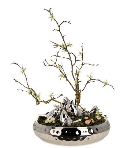 Bol Round, Hermann Bauer, 36.5×11 cm, inox, argintiu