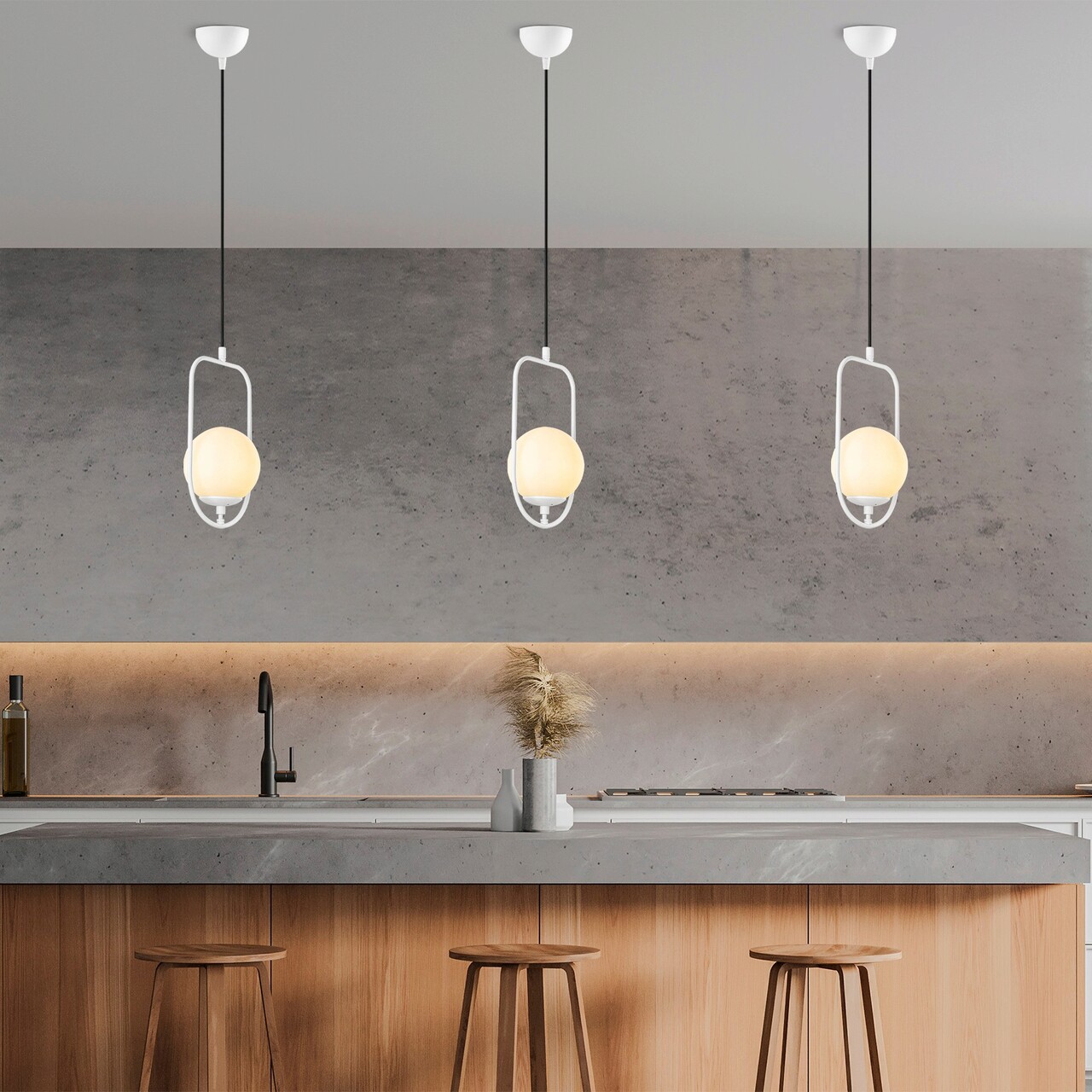 Lustra, Fulgor, 942FLG1661, Metal, Alb - 3 | YEO