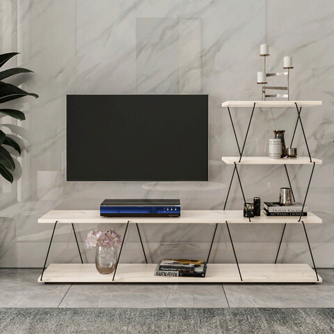 Comoda tv, kalune design, ilgaz, 150x93x30 cm, alb