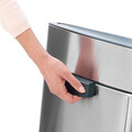 Cos de gunoi cu soft touch, Brabantia, Touch New, 40 L, 30.2x43.5x72.7 cm, otel, alb