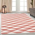 Covor cu doua fete Titor Triangle, Decorino, 160x235 cm, polipropilena, rosu/maro