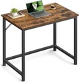 Birou, Vasagle, 80x50x75 cm, PAL/otel, maro rustic