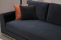Canapea cu 4 locuri, Artie, 560ARE1315, Lemn de fag / PAL, Negru