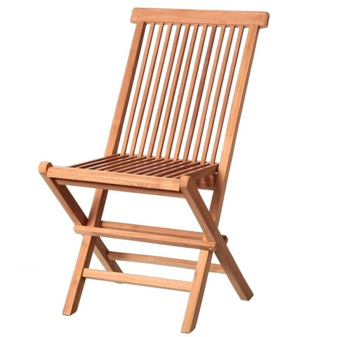 Scaun pliabil pentru gradina Kayla, 46.5 x 56 x 90 cm, lemn de tec, natural BigBuy Home