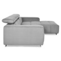 Coltar extensibil electric cu sezlong dreapta, Move, L. 303 l.185 H.88, stofa, gri