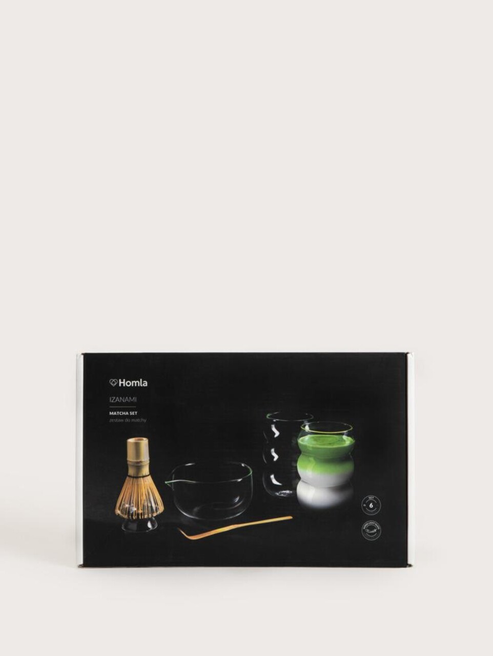 Set 4 piese pentru matcha Izanami, Homla, 550 ml/600 ml, sticla/bambus, natur/transparent - view 7