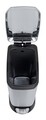 Cos de gunoi cu pedala Design, Wenko, 23.5x41x55 cm, inox/polipropilena, argintiu/negru