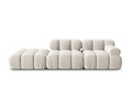 Canapea modulara 4 locuri cotiera stanga, Bellis-51, Micadoni Home, 282x94x70 cm, catifea, bej inchis