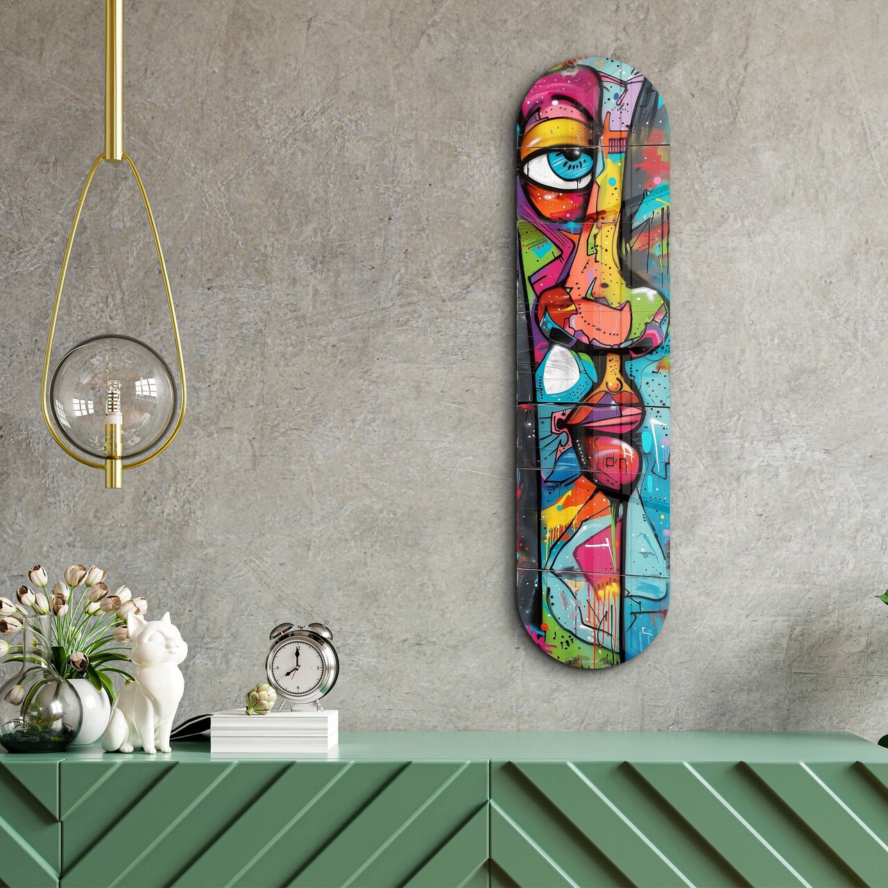 Tablou decorativ, Face Abstract, Dimensiune: 20 x 80 cm, Multicolor - view 4