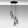 Lustra, Fulgor, 942FLG1458, Metal, Negru/Maro antic