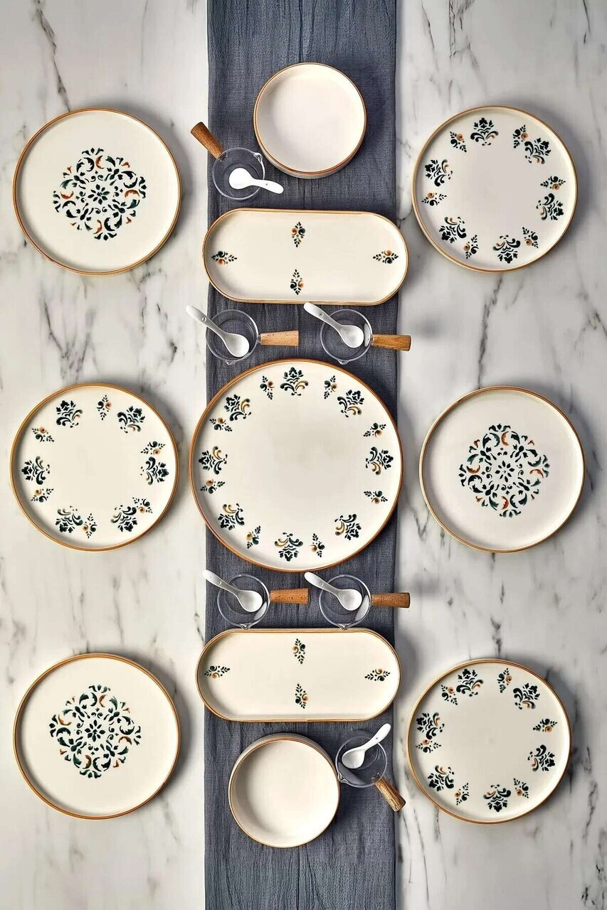 Set de mic dejun Hermia 430KSV6205 CERAMICĂ Farfurie: 19 cm (6 bucăți) Multicolor