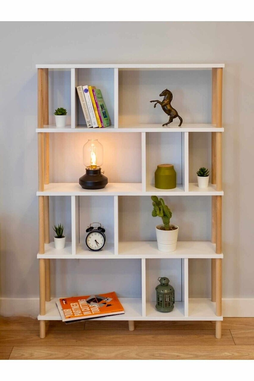 Corp biblioteca Hanah Home Peka-0045 90x137x20 cm PAL Alb