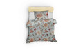 Lenjerie de pat pentru o persoana (FR), 2 piese, Sandiego - Mint, Eponj Home, 65% bumbac/35% poliester