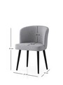 Set scaune 2 piese, Nmobb, Soft, Negru / Gri deschis