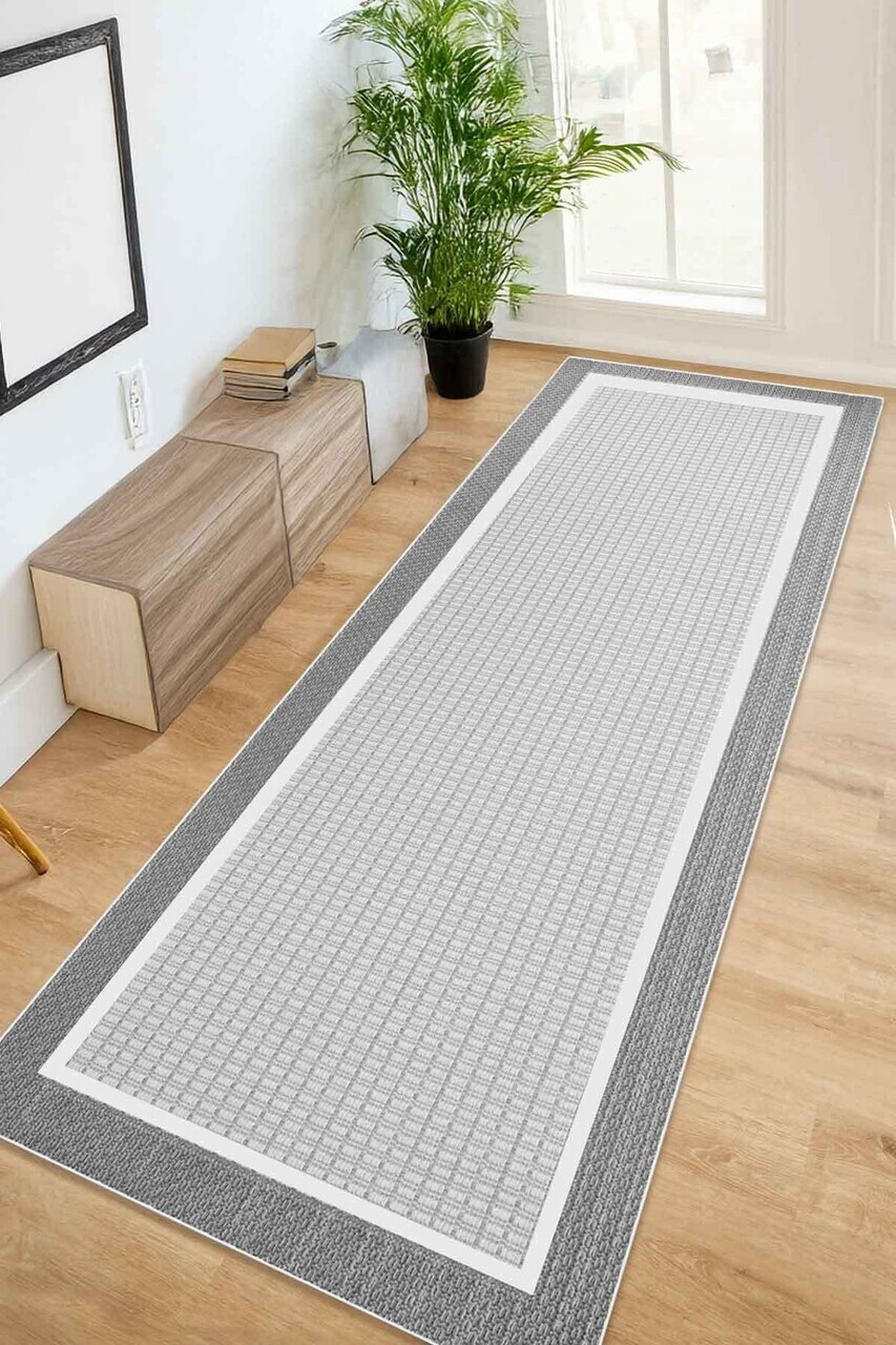 Covor, CLR-7339-YOLLUK-97, 60x200 cm, Poliester, Gri