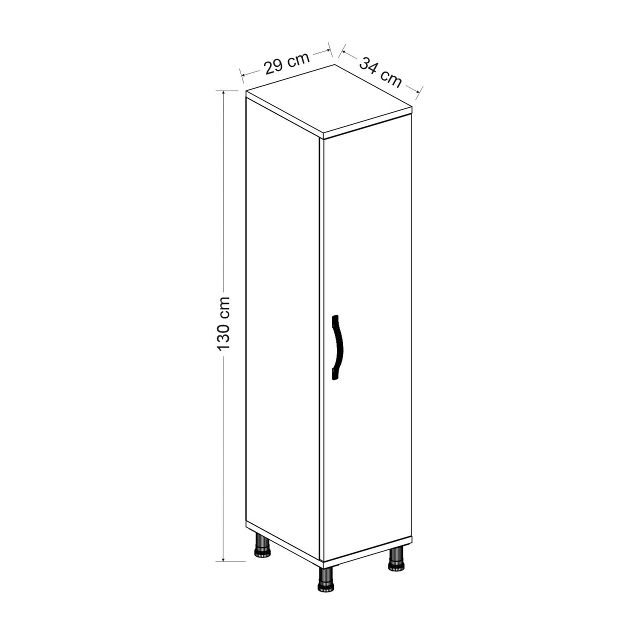 Dulap multifunctional, Inarch, Seul- White, 29x130x34 cm, PAL, Alb