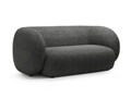 Canapea modulara 2 locuri, Kate, Micadoni, 183x99x76 cm, tesatura structurata, gri inchis melanj