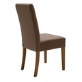 Scaun Ditta, Pakoworld, 45x58x96 cm, piele ecologica/lemn masiv de fag, maro deschis/maro